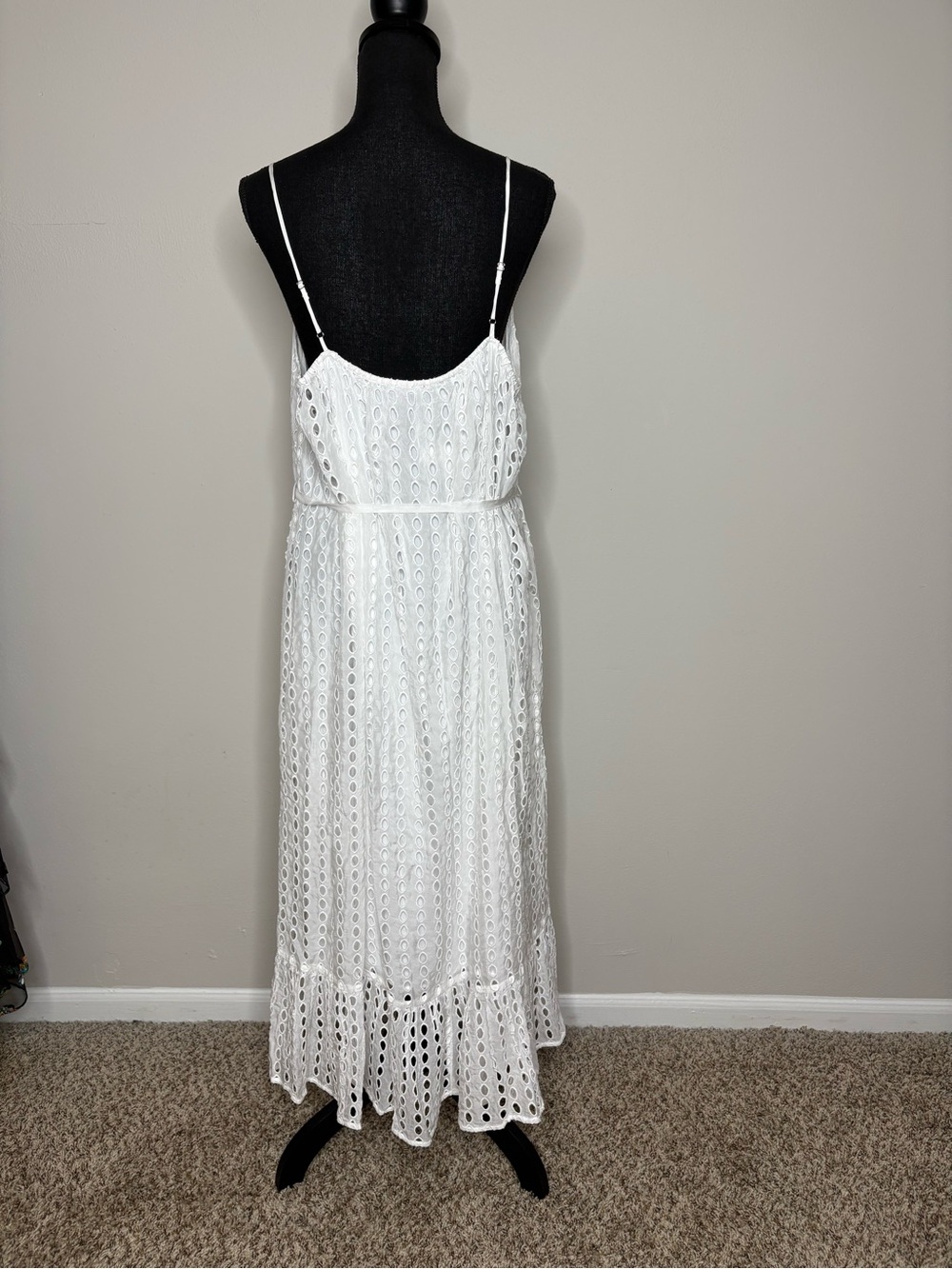 J. Crew White Lace Maxi Dress with Tie Waist - Picture 3 of 5